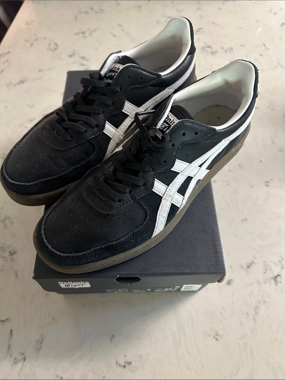 Onitsuka Tiger by Asics Black Sneakers with White Stripes